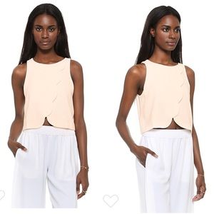 Club Monaco Genero Scalloped Crop Top